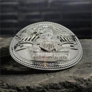 Harley-Davidson American Legend Silver Tone Belt Buckle Collectible Accessory